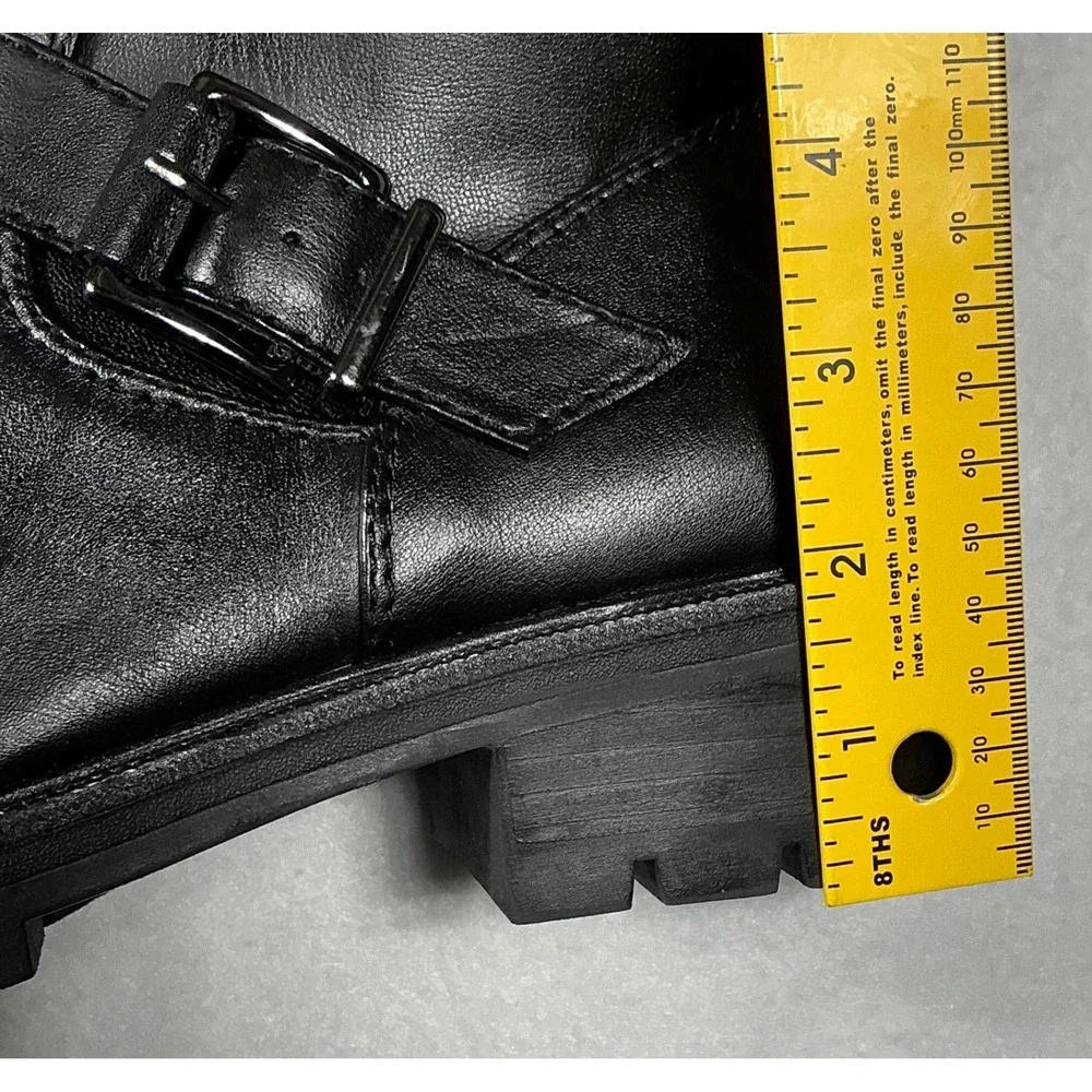 Vince Camuto Size 9.5 WC WIDE CALF Black Over the Knee Moto Lug Boots NEW Abrila